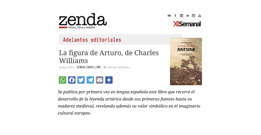 La figura de Arturo, de Charles Williams